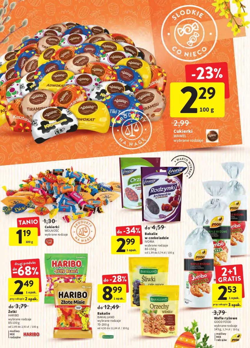 Gazetka promocyjna Intermarche - Wielkanoc - ważna 12.04 do 19.04.2022 - strona 40 - produkty: Bakalland, Cukier, Cukierki, Haribo, Ryż, Wafle, Wawel