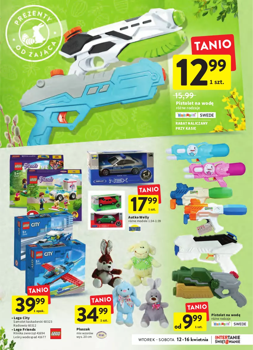 Gazetka promocyjna Intermarche - Wielkanoc - ważna 12.04 do 19.04.2022 - strona 47 - produkty: Amol, Kask, LEGO, LEGO City, LEGO Friends, Pistolet, Pluszak, Samolot