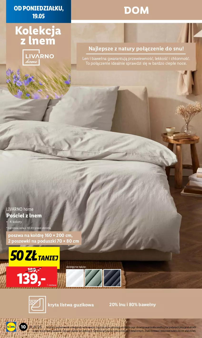 Gazetka promocyjna Lidl - GAZETKA - ważna 19.05 do 24.05.2025 - strona 10 - produkty: Ivar, Listwa, Pościel, Wełna