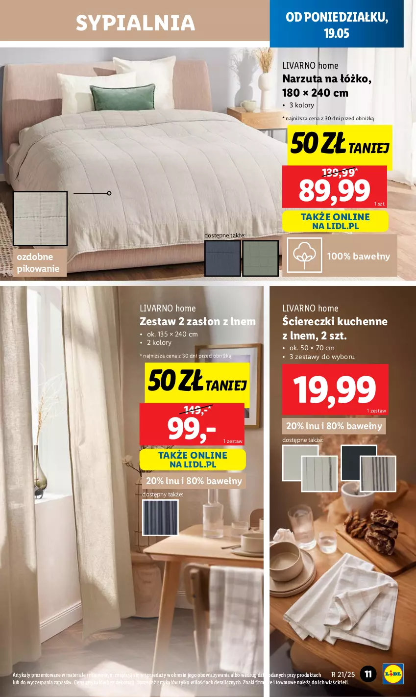 Gazetka promocyjna Lidl - GAZETKA - ważna 19.05 do 24.05.2025 - strona 11 - produkty: Ivar, Narzuta, Sypialnia
