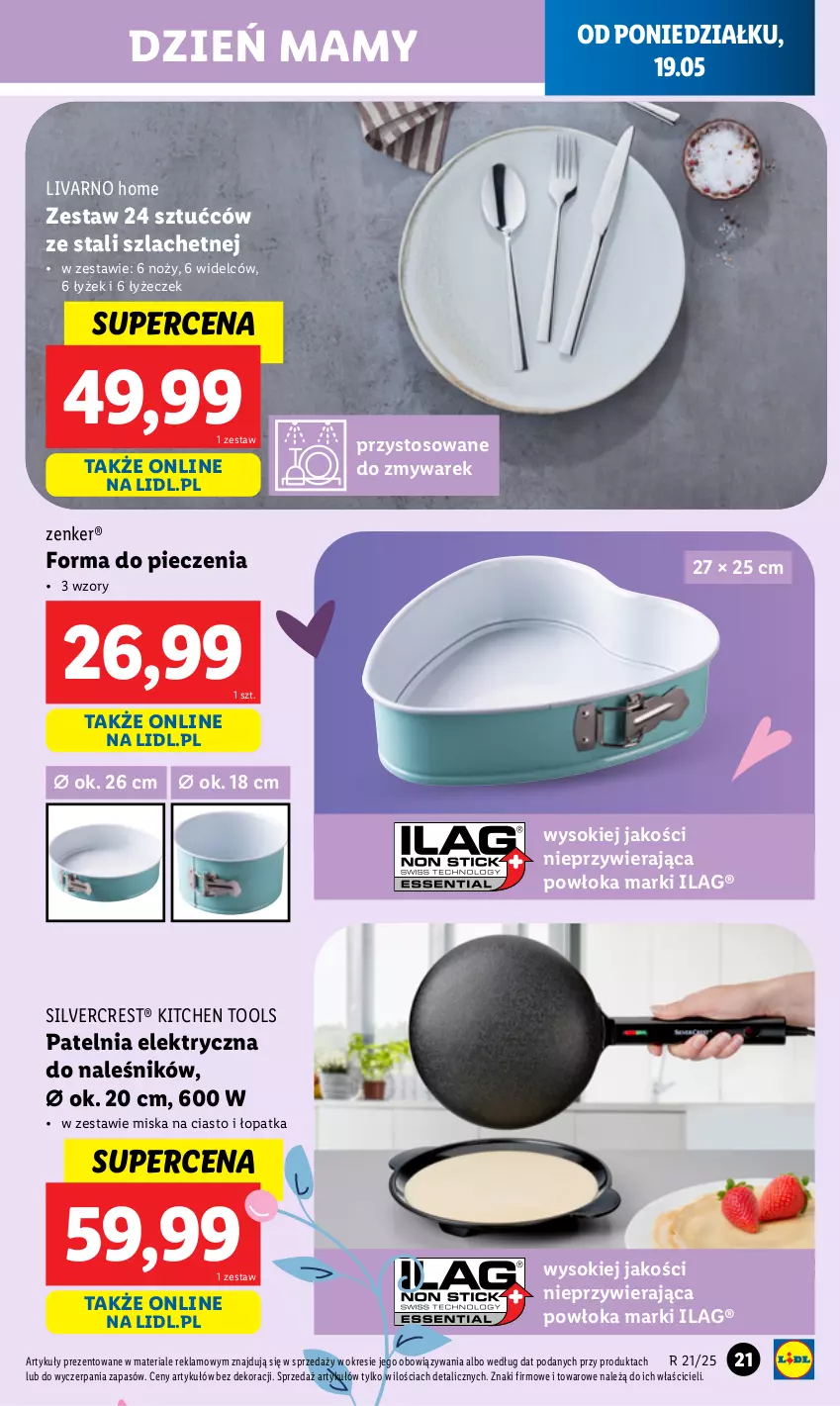 Gazetka promocyjna Lidl - GAZETKA - ważna 19.05 do 24.05.2025 - strona 25 - produkty: Forma do pieczenia, Ivar, Miska, Noż, Patelnia, Piec, Silvercrest, Sok