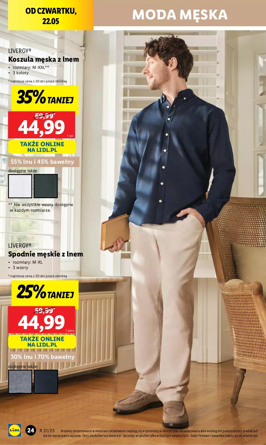 Gazetka promocyjna Lidl - GAZETKA - ważna 19.05 do 24.05.2025 - strona 28 - produkty: Kosz, Koszula, Moda, Spodnie