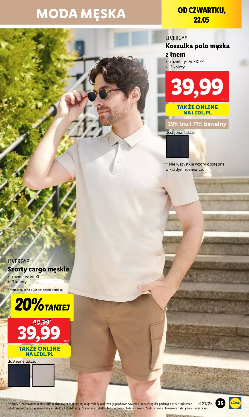 Gazetka promocyjna Lidl - GAZETKA - ważna 19.05 do 24.05.2025 - strona 29 - produkty: Kosz, Koszulka, Moda, Szorty