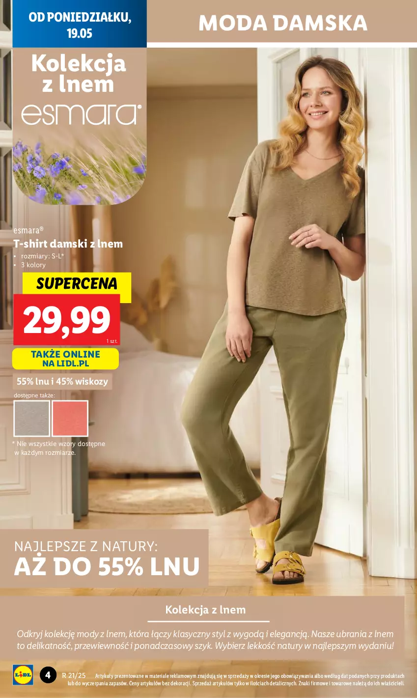 Gazetka promocyjna Lidl - GAZETKA - ważna 19.05 do 24.05.2025 - strona 4 - produkty: Moda, T-shirt, Ubrania