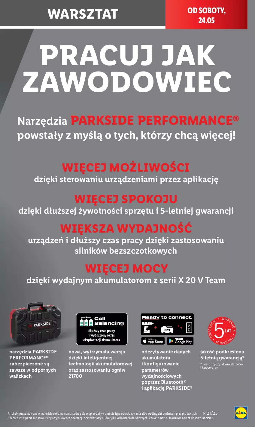 Gazetka promocyjna Lidl - GAZETKA - ważna 19.05 do 24.05.2025 - strona 41 - produkty: Akumulator, Intel, Parkside, Piec, Por, Ser, Walizka