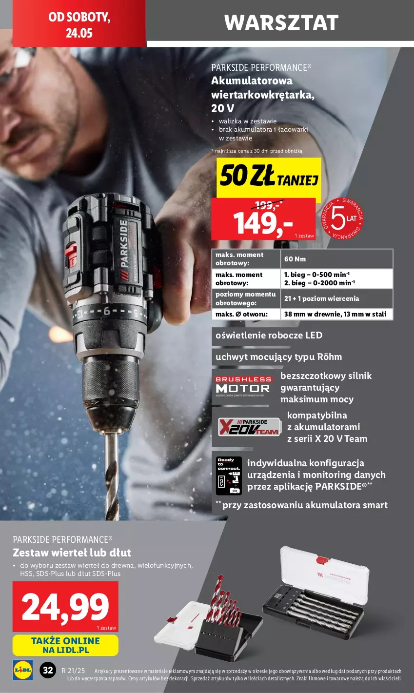 Gazetka promocyjna Lidl - GAZETKA - ważna 19.05 do 24.05.2025 - strona 42 - produkty: Akumulator, Akumulatorowa wiertarkowkrętark, Monitor, Parkside, Ser, Tarka, Walizka, Wiertarkowkrętarka, Wkręt, Wkrętarka, Zestaw wierteł