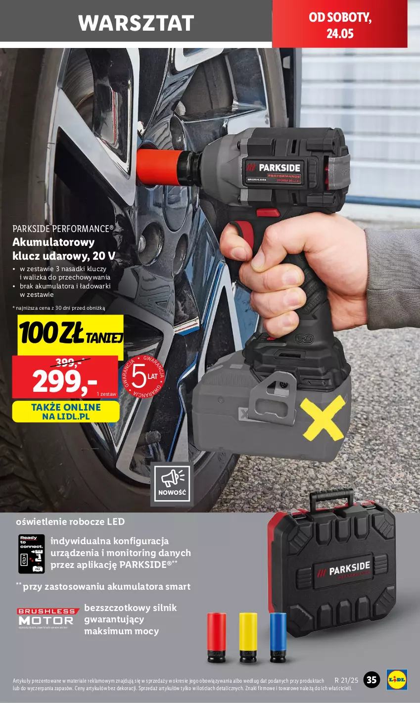 Gazetka promocyjna Lidl - GAZETKA - ważna 19.05 do 24.05.2025 - strona 45 - produkty: Akumulator, Klucz udarowy, Monitor, Parkside, Walizka