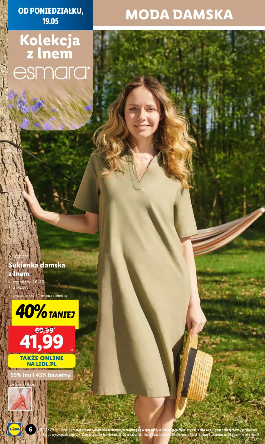 Gazetka promocyjna Lidl - GAZETKA - ważna 19.05 do 24.05.2025 - strona 6 - produkty: Moda, Sukienka