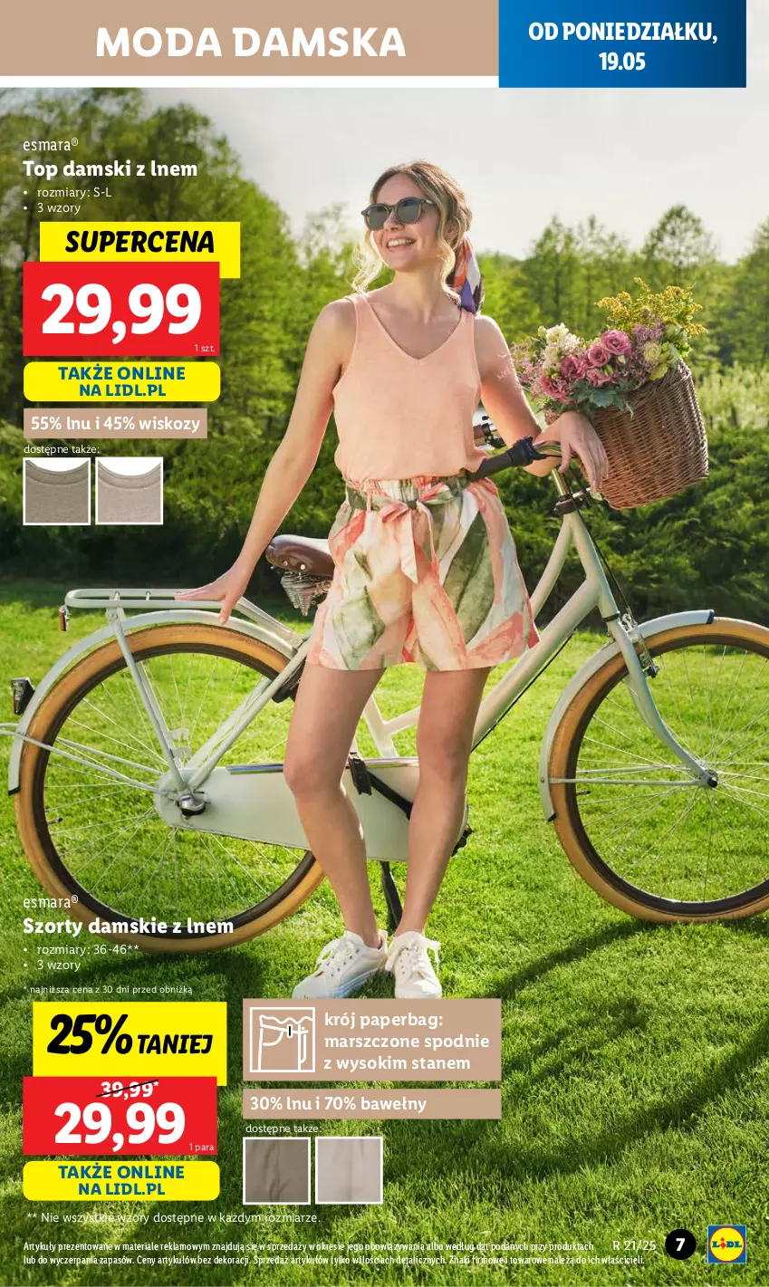 Gazetka promocyjna Lidl - GAZETKA - ważna 19.05 do 24.05.2025 - strona 7 - produkty: Mars, Moda, Sok, Spodnie, Szorty, Top