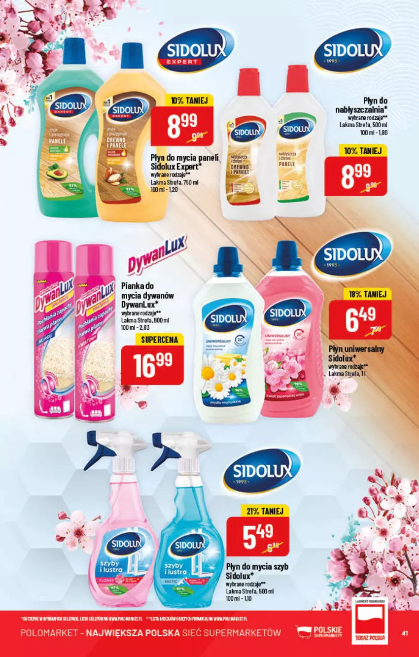 Gazetka promocyjna PoloMarket - Gazetka pomocyjna - ważna 04.05 do 10.05.2022 - strona 41 - produkty: Dywan, Fa, Płyn do mycia, Płyn do mycia paneli, Sidolux