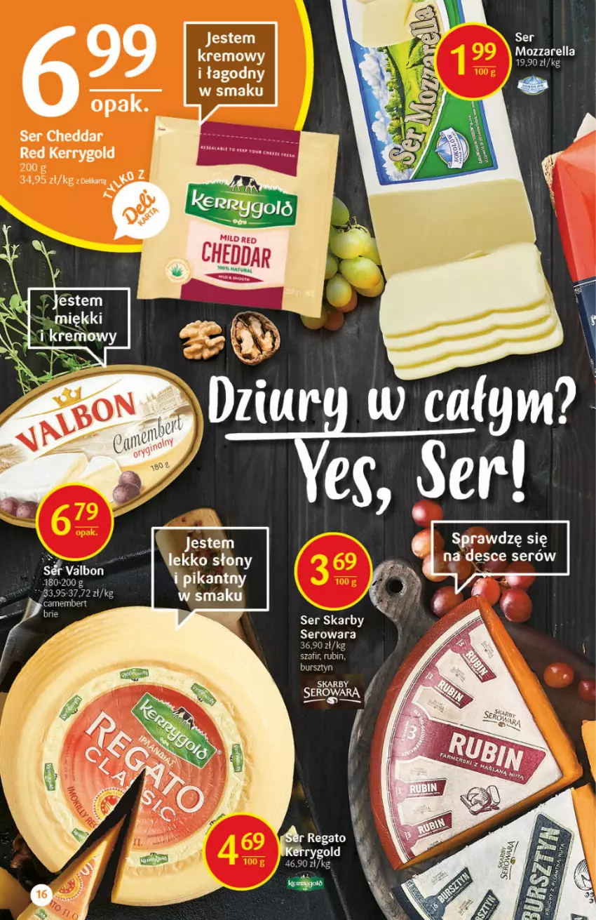 Gazetka promocyjna Delikatesy Centrum - Gazetka Delikatesy Centrum - ważna 19.08 do 25.08.2021 - strona 16 - produkty: Brie, Bursztyn, Mozzarella, Rubin, Ser