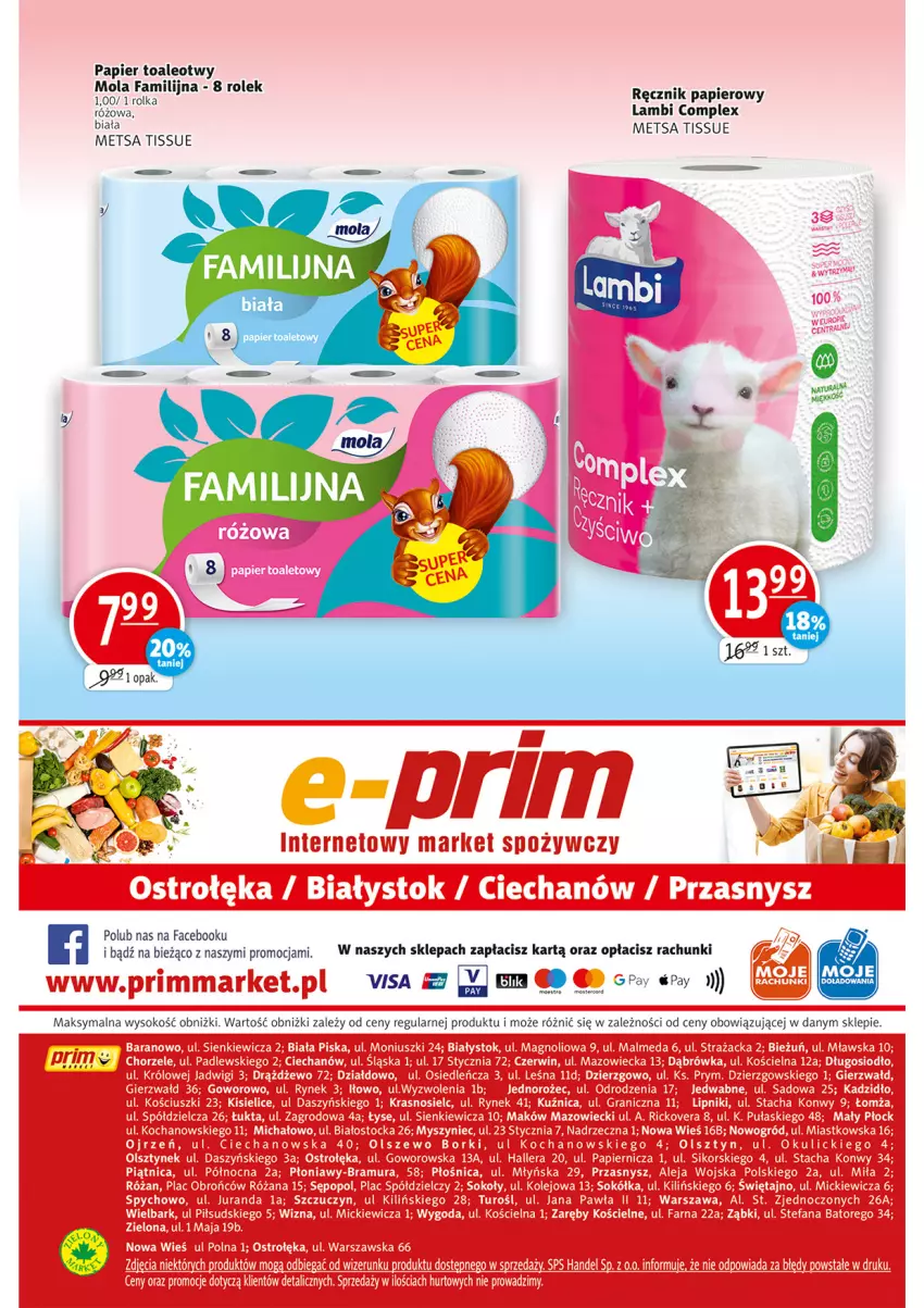 Gazetka promocyjna Prim Market - ważna 17.11 do 23.11.2022 - strona 16 - produkty: Fa, Mola, Papier, Ręcznik, Sok