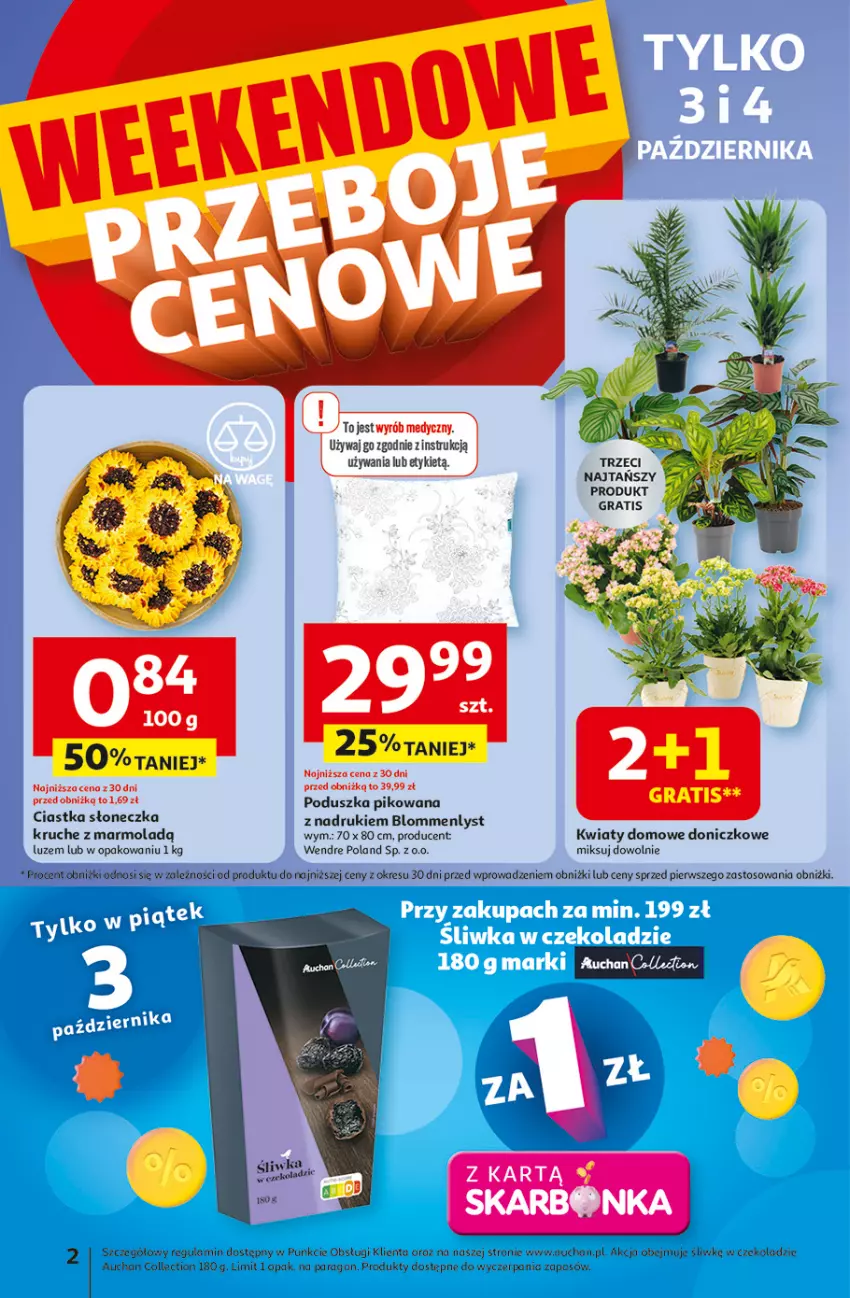 Gazetka promocyjna Auchan - Pewność niskich cen Hipermarket - ważna 02.10 do 08.10.2025 - strona 2 - produkty: Ciastka, Gra, Mola, Poduszka