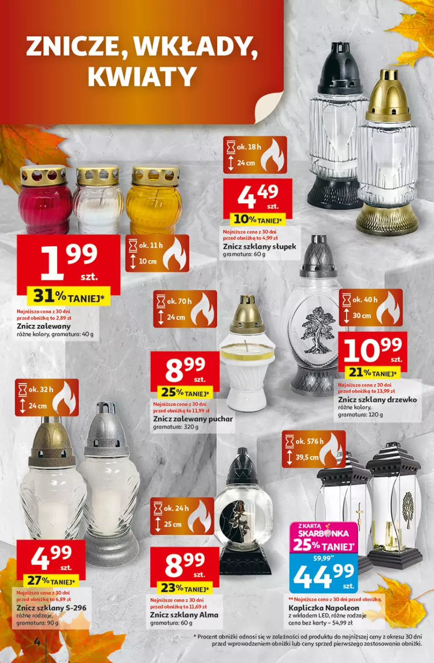 Gazetka promocyjna Auchan - Pewność niskich cen Hipermarket - ważna 02.10 do 08.10.2025 - strona 4 - produkty: Gra, Leon, Oleo, Rama, Słupek, Znicz