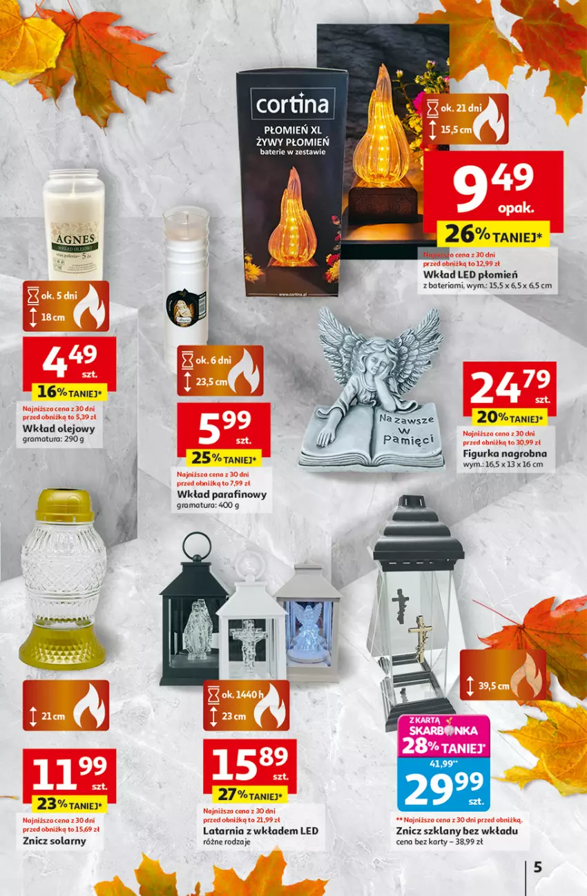 Gazetka promocyjna Auchan - Pewność niskich cen Hipermarket - ważna 02.10 do 08.10.2025 - strona 5 - produkty: Bateria, Gra, Latarnia, Olej, Rama, Wkład olejowy, Znicz