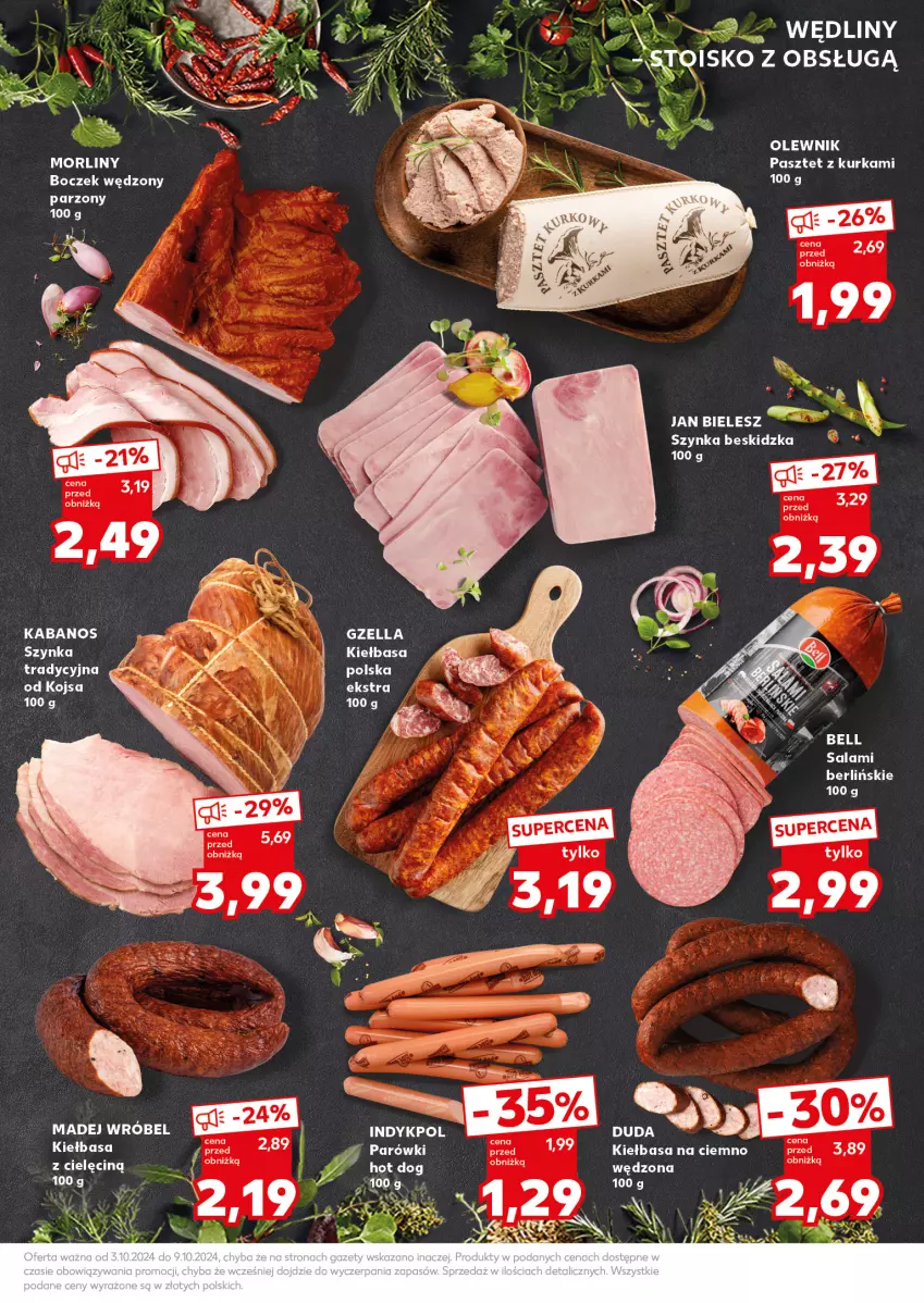 Gazetka promocyjna Kaufland - Kaufland - ważna 07.10 do 09.10.2024 - strona 19 - produkty: Bell, Boczek, Duda, Kiełbasa, Morliny, Pasztet, Szynka