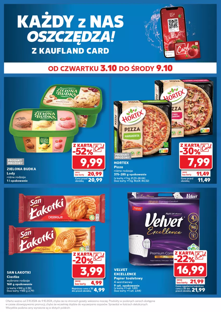 Gazetka promocyjna Kaufland - Kaufland - ważna 07.10 do 09.10.2024 - strona 37 - produkty: Ciastka, Hortex, Lody, Papier, Papier toaletowy, Velvet, Zielona Budka