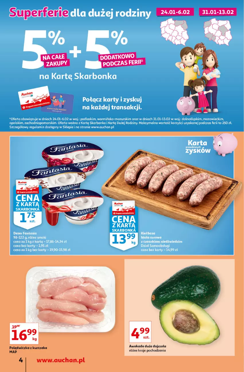 Gazetka promocyjna Auchan - przeNISKIE CENY z markami Auchan Supermarkety - ważna 27.01 do 03.02.2022 - strona 4 - produkty: Kurczak