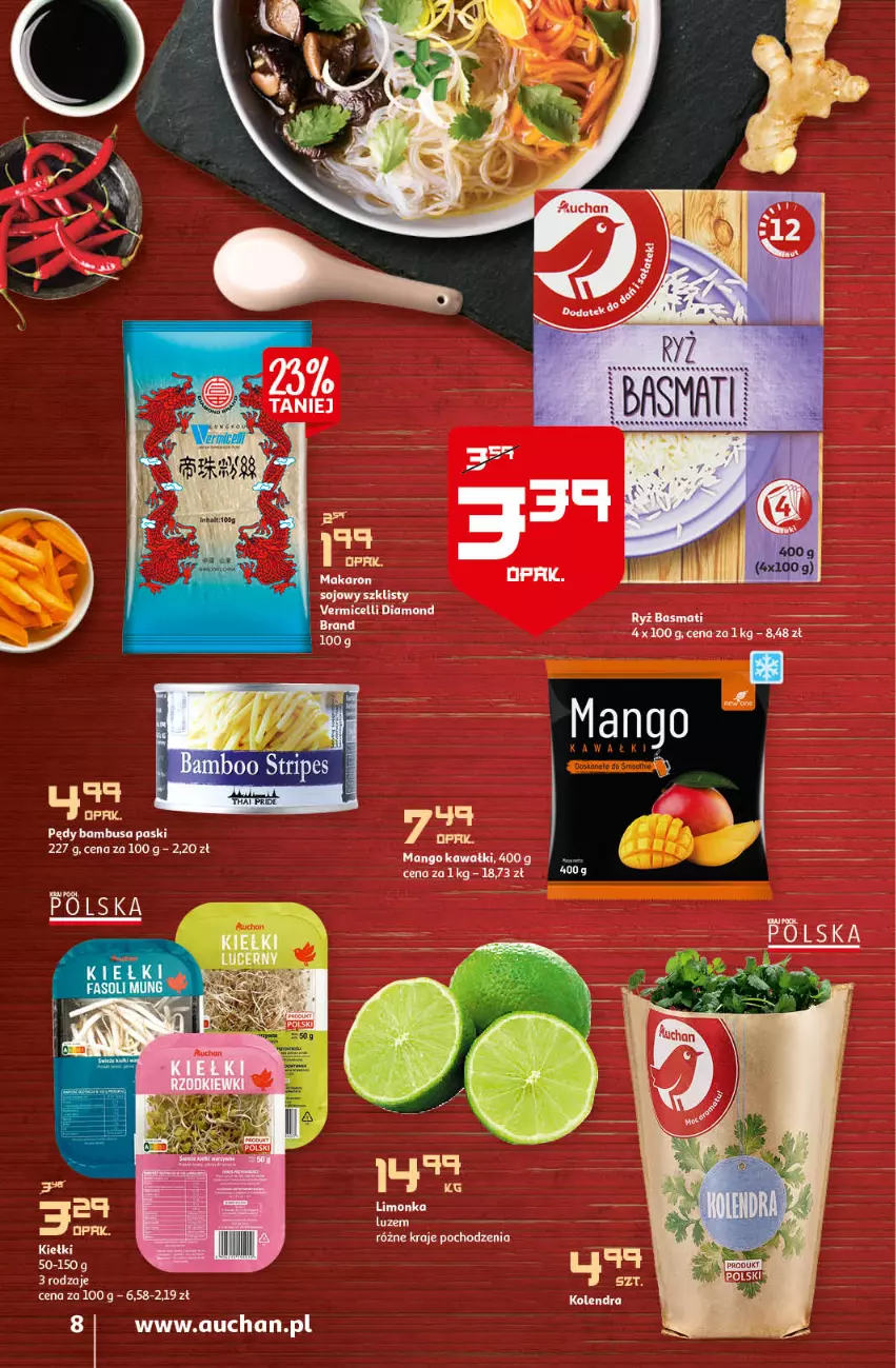 Gazetka promocyjna Auchan - przeNISKIE CENY z markami Auchan Supermarkety - ważna 27.01 do 03.02.2022 - strona 8 - produkty: Kawa, Makaron, Mango, Ryż, Ryż basmati