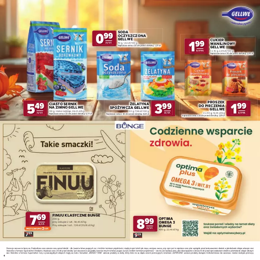 Gazetka promocyjna Stokrotka - Katalog Jesienne Inspiracje! - ważna 15.10 do 28.10.2026 - strona 6 - produkty: Ciasto sernik, Cukier, Cukier wanilinowy, Finuu, Mięso, Optima, Owoce, Piec, Proszek do pieczenia, Ser, Soda oczyszczona, Warzywa