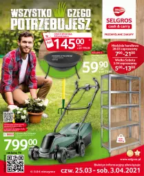 Gazetka promocyjna Selgros - Katalog Ogród i Narzędzia - Gazetka - ważna od 05.04 do 05.04.2021 - strona 1 - produkty: Sok, Palenisko, Kosz, Warka, Regał, Regał metalowy, Kosiarka, Akumulator, LG