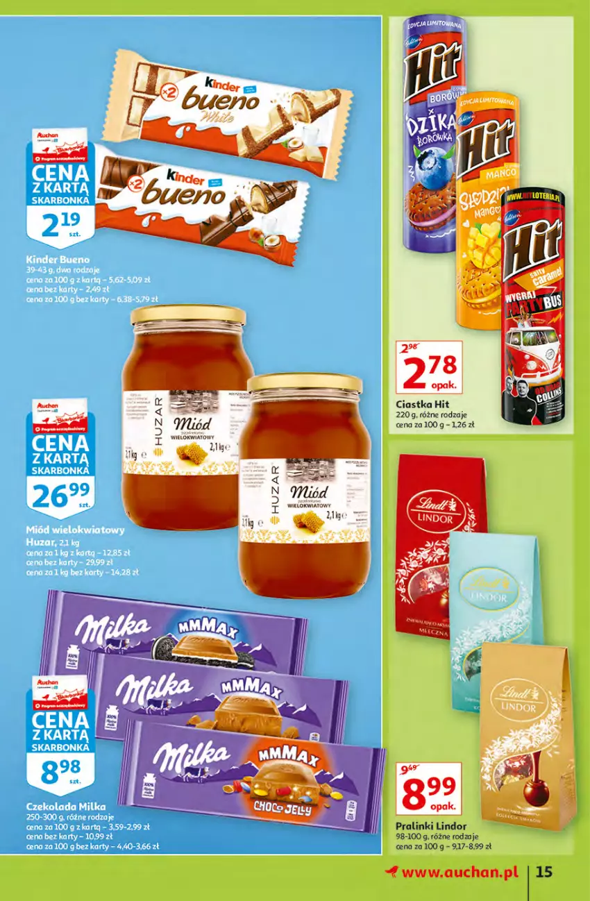 Gazetka promocyjna Auchan - Hiperoszczędzanie z Kartą Skarbonka 2 Hipermarkety - ważna 14.10 do 20.10.2021 - strona 15 - produkty: Ciastka, LG, Lindor