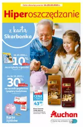 Gazetka promocyjna Auchan - Hiperoszczędzanie z Kartą Skarbonka 2 Hipermarkety - Gazetka - ważna od 20.10 do 20.10.2021 - strona 1 - produkty: Tchibo, Kawa ziarnista, Kawa, Tchibo Barista