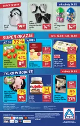 Gazetka promocyjna Aldi - Oferta weekendowa - Gazetka - ważna od 14.03 do 14.03.2026 - strona 14 - produkty: Kurczak, Nutella, Ser, Por, Gra, Kawa ziarnista, Jaja, Czajnik, Kawa, O nas, Tusz, Rower, Ferrero, Dzieci, Biuro, Pomidory