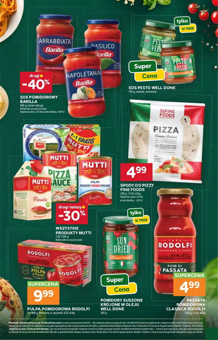 Gazetka promocyjna Stokrotka - Market - ważna 29.10 do 04.11.2026 - strona 29 - produkty: Barilla, Mięso, Odol, Olej, Optima, Owoce, Pesto, Pomidory, Pulpa pomidorowa, Sos, Sos pomidorowy, Warzywa