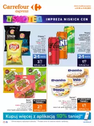 Gazetka promocyjna Carrefour - Gazetka Express - Gazetka - ważna od 11.10 do 11.10.2021 - strona 1 - produkty: Ser, Gra, Chipsy, Kosz, Coca-Cola, Wawel, Serek, Napój gazowany, Fanta, Danio, Sprite, Lay’s, Napój, Fa
