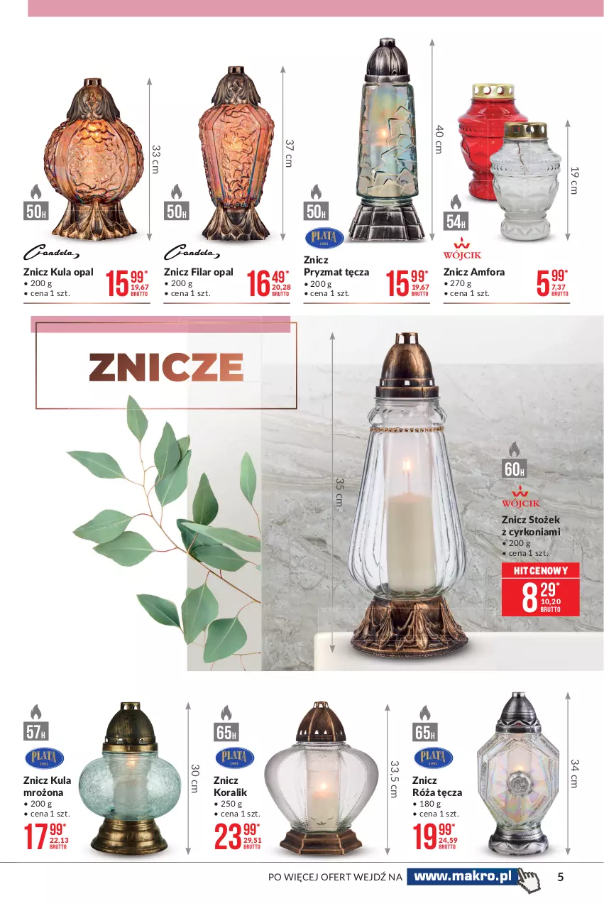 Gazetka promocyjna Makro - [Oferta specjalna] Znicze i kompozycje kwiatowe - ważna 05.10 do 18.10.2021 - strona 5 - produkty: Róża, Znicz