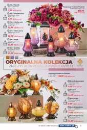 Gazetka promocyjna Makro - [Oferta specjalna] Znicze i kompozycje kwiatowe - Gazetka - ważna od 18.10 do 18.10.2021 - strona 3 - produkty: Cebula, Gin, Dzwonek, Lion, Znicz