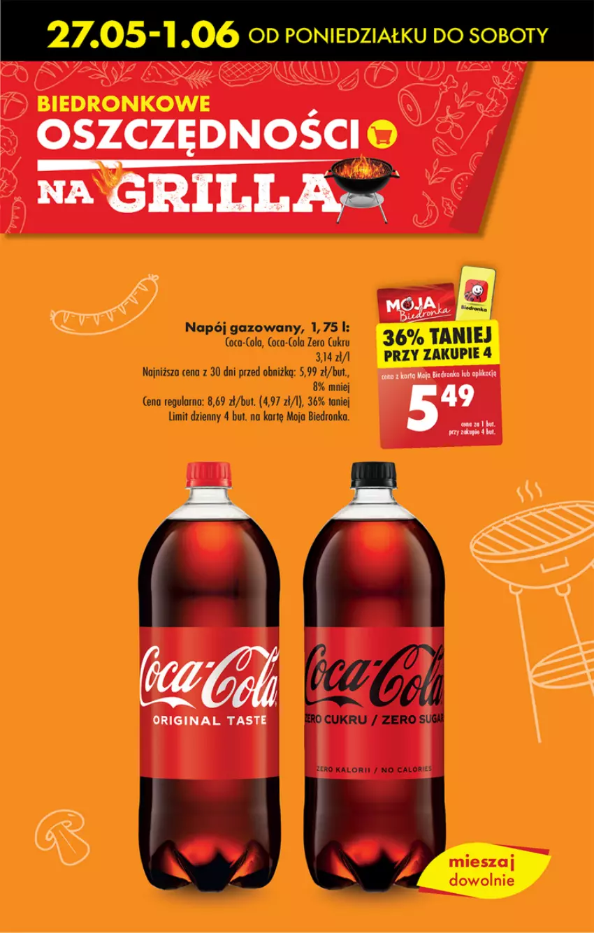 Gazetka promocyjna Biedronka - Od poniedzialku - ważna 27.05 do 01.06.2024 - strona 11 - produkty: Coca-Cola, Napój