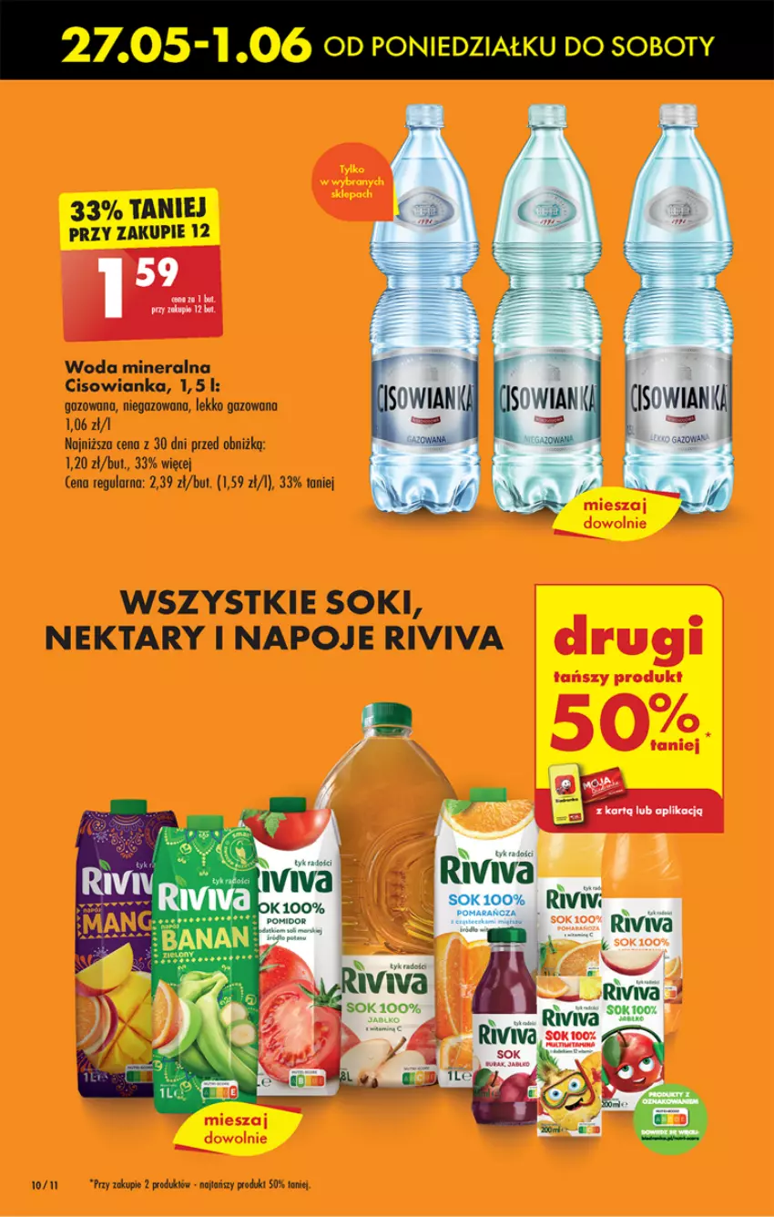 Gazetka promocyjna Biedronka - Od poniedzialku - ważna 27.05 do 01.06.2024 - strona 12 - produkty: Cisowianka, Fa, Napoje, Nektar, Sok, Woda, Woda mineralna