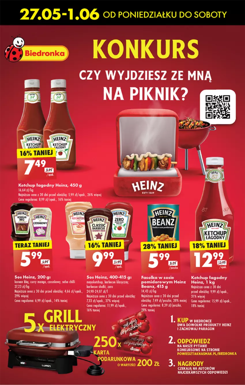 Gazetka promocyjna Biedronka - Od poniedzialku - ważna 27.05 do 01.06.2024 - strona 37 - produkty: Fa, Heinz, Ketchup, Mango, Por, Salsa, Sos