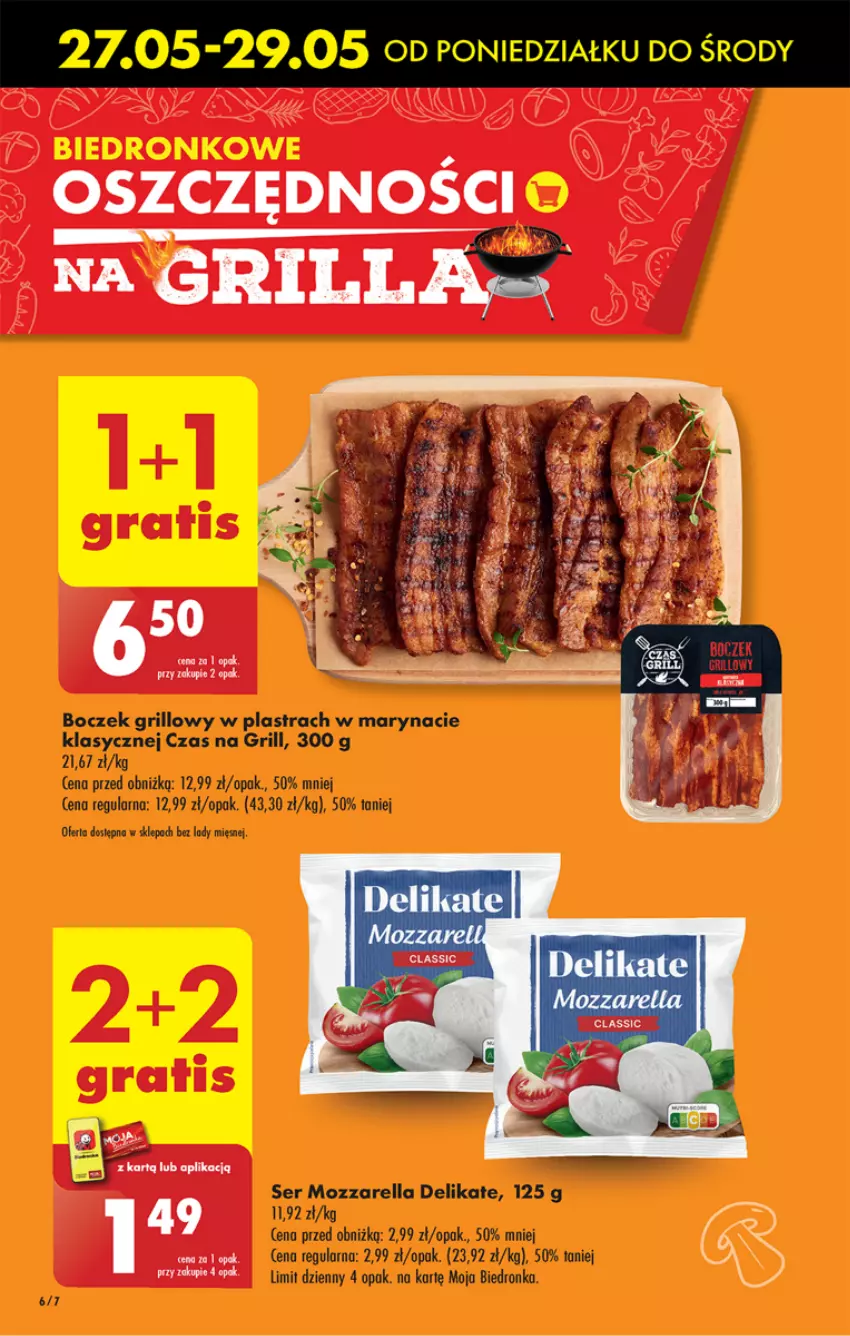 Gazetka promocyjna Biedronka - Od poniedzialku - ważna 27.05 do 01.06.2024 - strona 8 - produkty: Boczek, Fa, Grill, Lody, Mozzarella, Ser