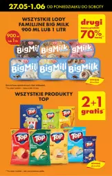 Gazetka promocyjna Biedronka - Od poniedzialku - Gazetka - ważna od 01.06 do 01.06.2024 - strona 13 - produkty: Top, Big Milk, Lody, Fa