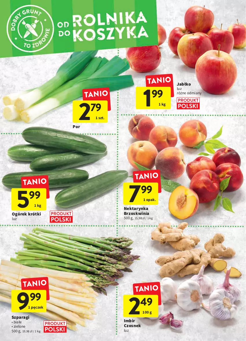 Gazetka promocyjna Intermarche - Dzien matki - ważna 25.05 do 01.06.2022 - strona 16 - produkty: Czosnek, Imbir, Nektar, Nektarynka, Ogórek, Por