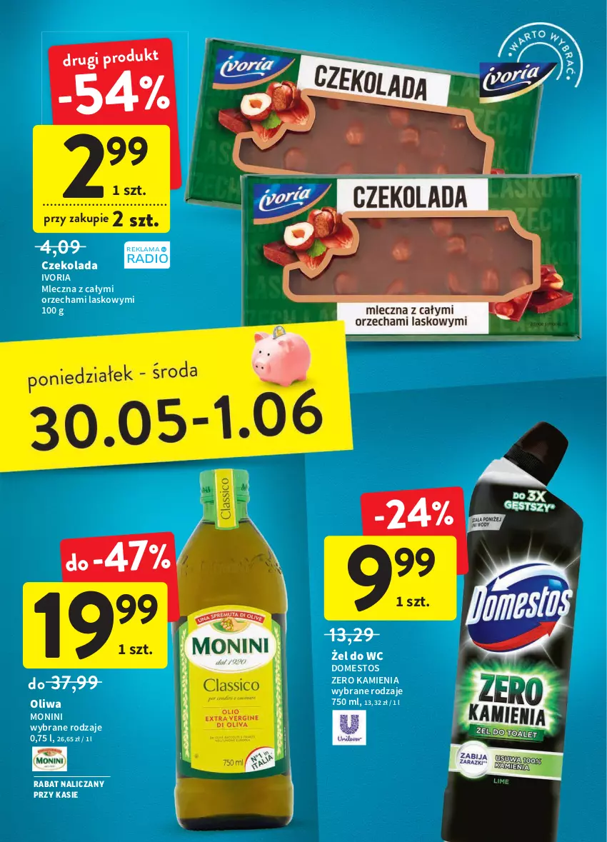 Gazetka promocyjna Intermarche - Dzien matki - ważna 25.05 do 01.06.2022 - strona 39 - produkty: Czekolada, Domestos, Monini