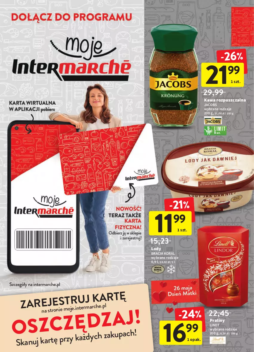 Gazetka promocyjna Intermarche - Dzien matki - ważna 25.05 do 01.06.2022 - strona 8 - produkty: Jacobs, Kawa, Kawa rozpuszczalna, Lindt, Lody, Praliny