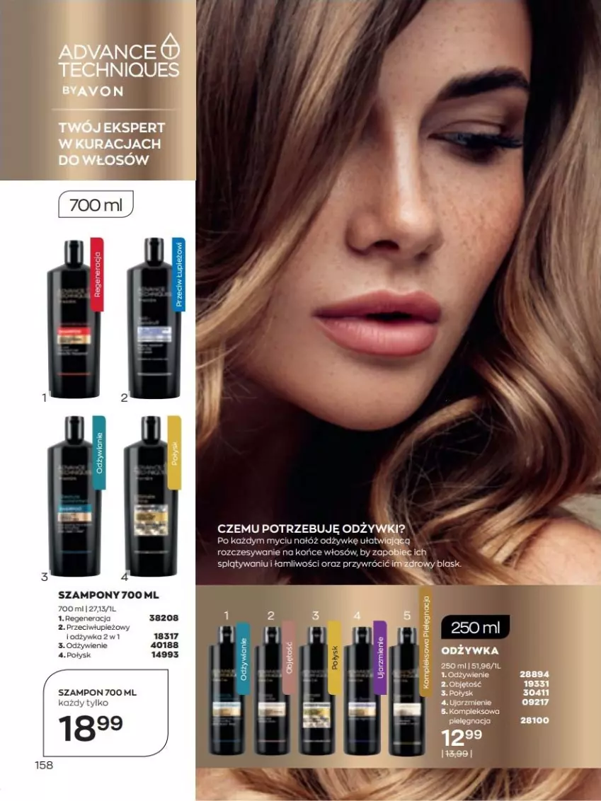 Gazetka promocyjna Avon - lipiec - ważna 01.07 do 31.07.2022 - strona 158 - produkty: Odżywka, Szampon