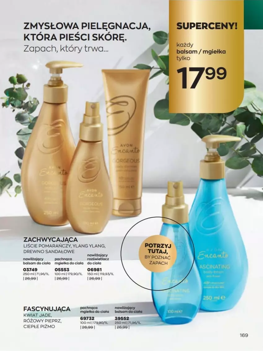 Gazetka promocyjna Avon - lipiec - ważna 01.07 do 31.07.2022 - strona 169 - produkty: Balsam do ciała, Fa, Mola, Pieprz, Rozświetlacz, Sandał