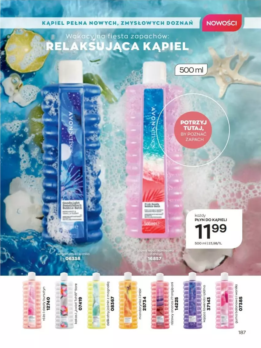 Gazetka promocyjna Avon - lipiec - ważna 01.07 do 31.07.2022 - strona 187 - produkty: Płyn do kąpieli