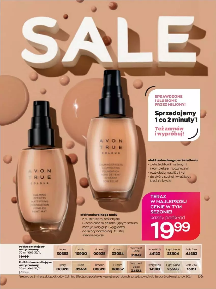 Gazetka promocyjna Avon - lipiec - ważna 01.07 do 31.07.2022 - strona 23 - produkty: Lion, Nuty, Podkład