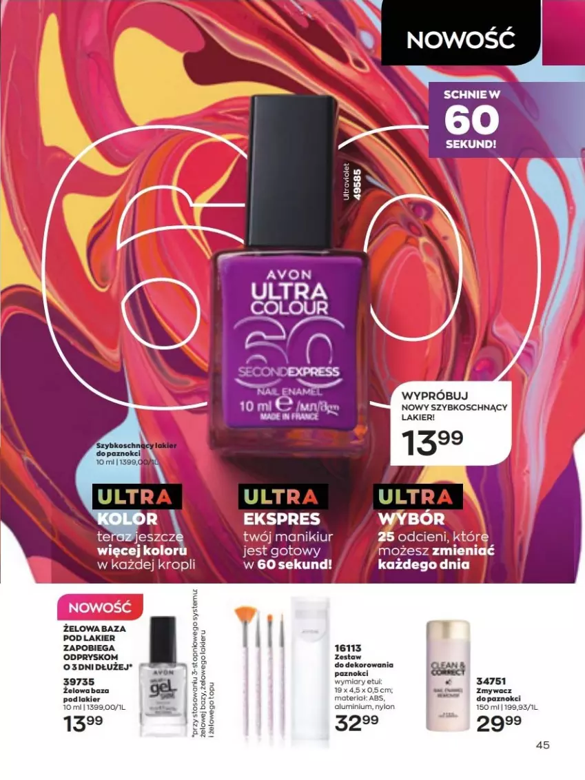 Gazetka promocyjna Avon - lipiec - ważna 01.07 do 31.07.2022 - strona 45 - produkty: Lakier, Top