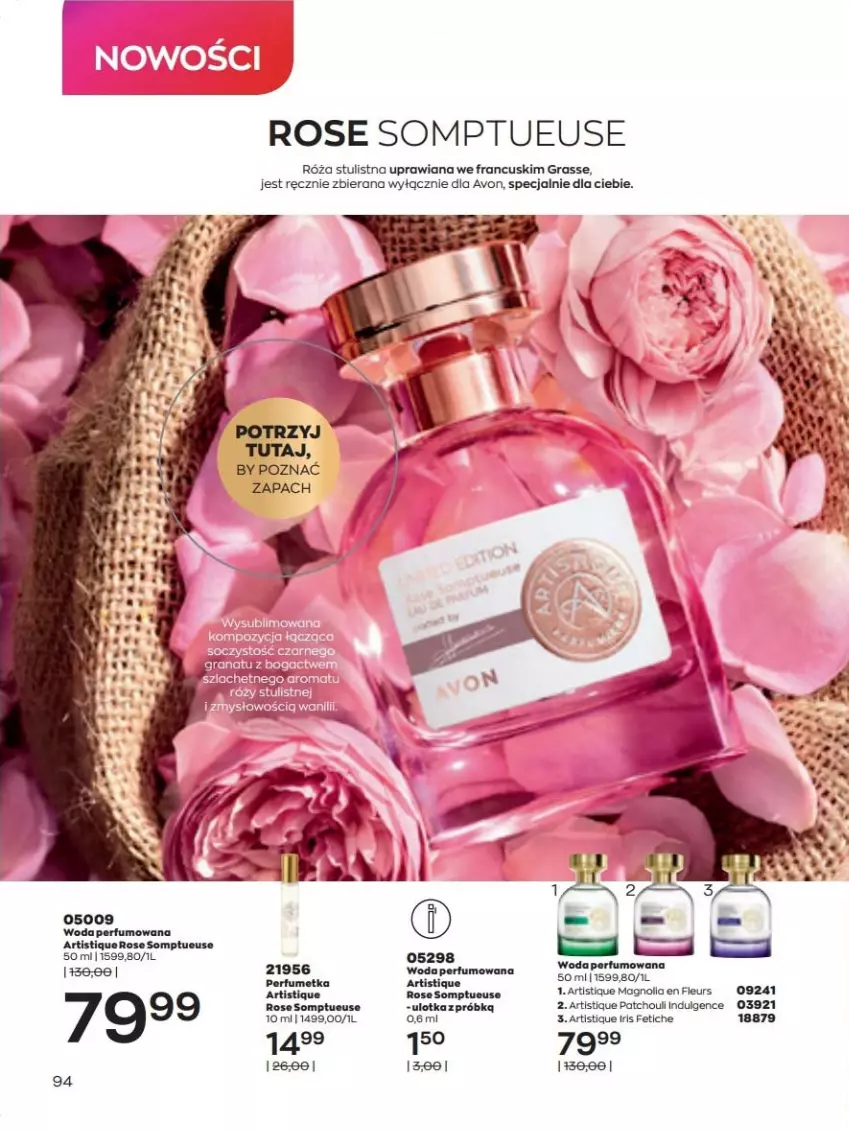 Gazetka promocyjna Avon - lipiec - ważna 01.07 do 31.07.2022 - strona 94 - produkty: Gra, LG, Perfum, Róża, Woda, Woda perfumowana