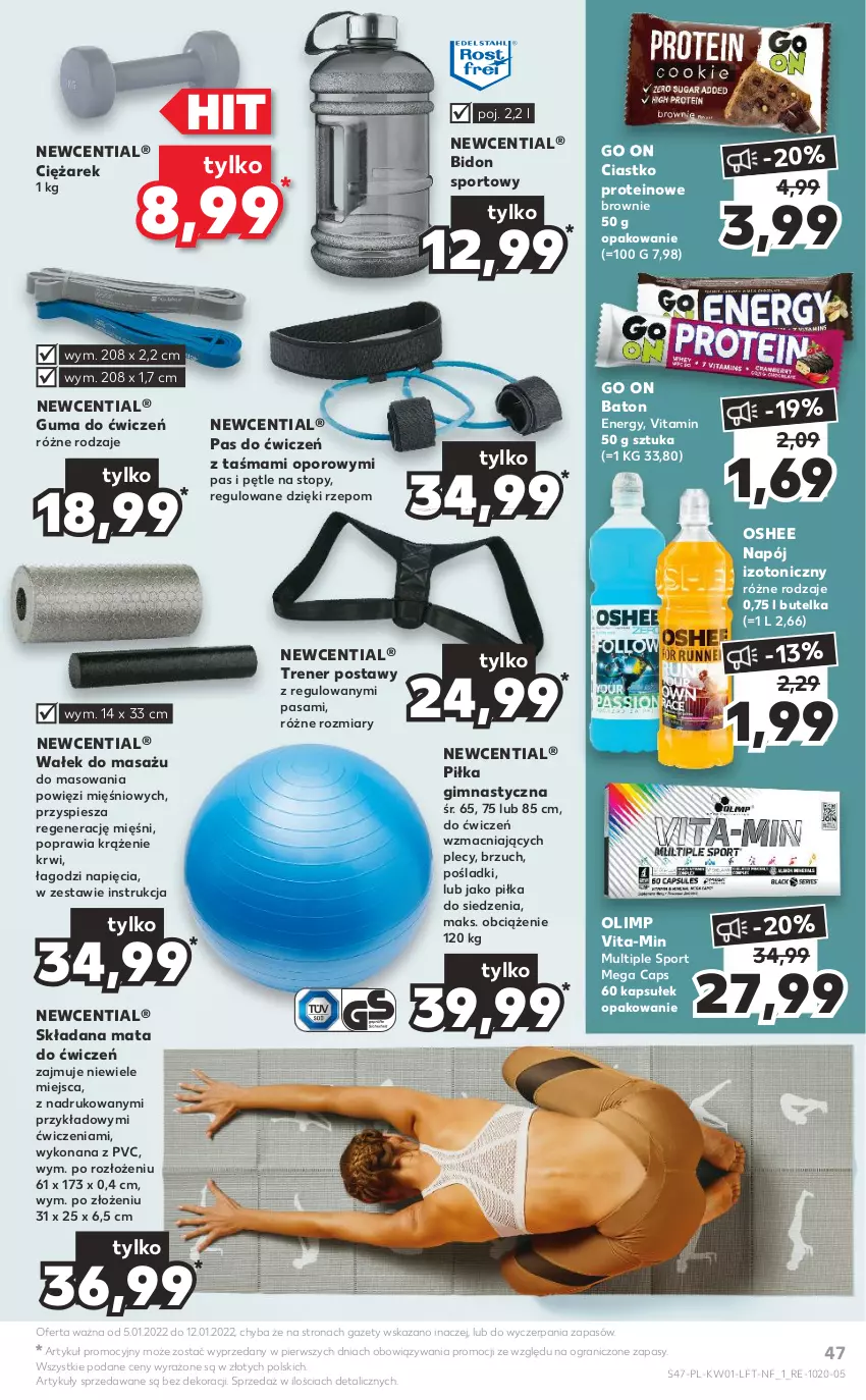 Gazetka promocyjna Kaufland - OFERTA TYGODNIA - ważna 05.01 do 12.01.2022 - strona 47 - produkty: Baton, Brownie, Gra, Napój, Napój izotoniczny, Oshee, Por, Sport, Top, Vita-Min, Wałek