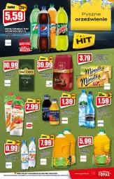 Gazetka promocyjna Topaz - Gazetka - Gazetka - ważna od 24.11 do 24.11.2021 - strona 15 - produkty: Top, Sok, 7up, Mirinda, Pepsi, Fortuna, Woda, Nektar