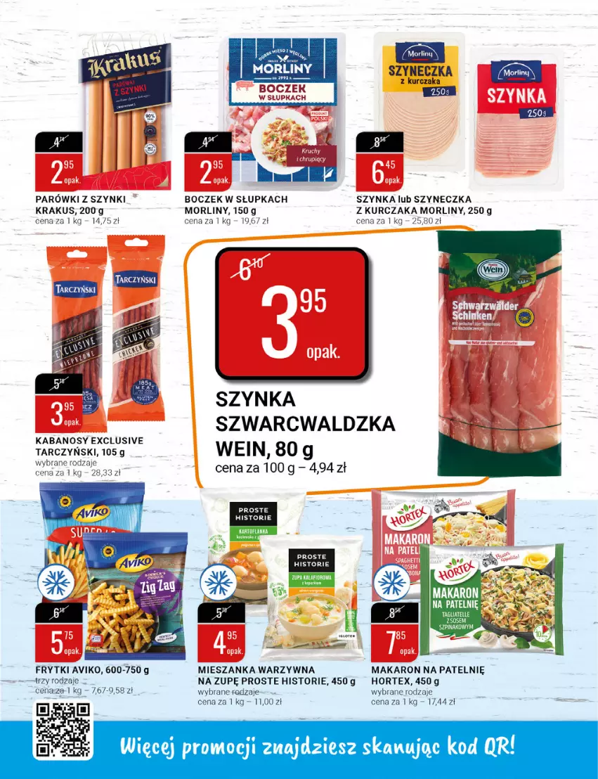 Gazetka promocyjna Bi1 - Uwolnij turbo moc - ważna 16.03 do 22.03.2022 - strona 7 - produkty: Boczek, Frytki, Hortex, Kalafior, Krakus, Kurczak, Makaron, Mieszanka warzyw, Morliny, Parówki, Parówki z szynki, Szynka, Tarczyński