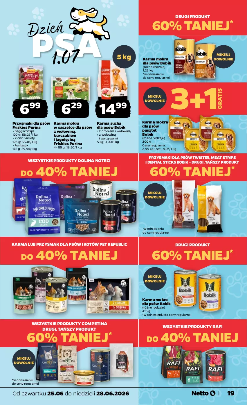 Gazetka promocyjna Netto - Od Czwartku - ważna 25.06 do 28.06.2026 - strona 19 - produkty: Friskies, Gin, Gra, Kurczak, Pasztet, Przysmaki, Pur, Purina, Warzywa